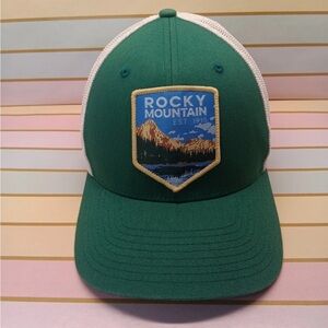 Columbia Green and White Mesh Cap
